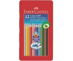 Faber-Castell – spalvotas pieštukas Color Grip skardinė iš 12 (112413)