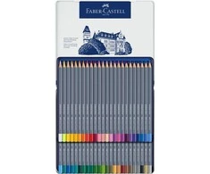Spalvoti akvareliniai pieštukai Faber-Castell Goldfaber Aqua Creative Studio, 48 spalvų, metalinėje dėžutėje