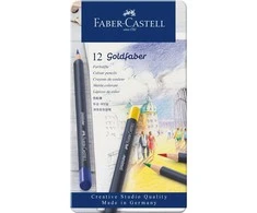 Faber-Castell – spalvotas pieštukas Goldfaber skardinė (12 vnt) (114712)
