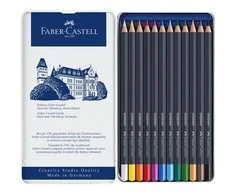 Faber-Castell – spalvotas pieštukas Goldfaber skardinė (12 vnt) (114712)