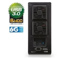 FANTEC QB-35US3-6G - Disko korpusas 3.5" - Maitinimo blokas-ventiliatorius - USB 3.0 Serial ATA