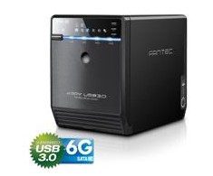 Kietasis diskas FANTEC QB-35US3-6G juodas 4x3,5 SATA HDD USB3.0 eSATA
