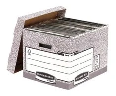 Fellowes Bankers Box System su FSC archyvinė dėžutė su nuimamu dangteliu FastFold, op. 1 vnt. (00810-FFEU)