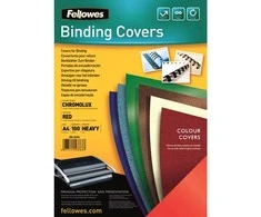 Fellowes Okładki Chromo A4 raudona 100 vnt.
