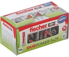 Fischer Univ. dvikomp. kaištis 5x25 mm, 100 vnt.