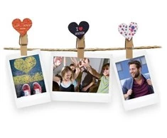 Nuotraukų rėmelis Fujifilm Instax dizaino klipai Hearts
