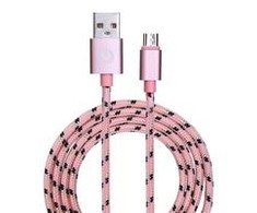 USB kabelis Garbot USB-A - mikroUSB 1 m Rožinė (JAB- 6824159)