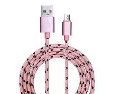 USB kabelis Garbot USB-A - mikroUSB 1 m Rožinė (JAB- 6824159)