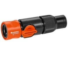 Gardena "Profi Maxi-Flow" sistemos 19 mm (3/4") žarnos jungtis su reguliavimo ventiliu