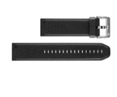 Išmaniojo laikrodžio Garmin Fenix Chronos silikoninis dirželis, Juodos/pilkos spalvos