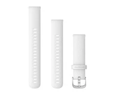 Išmaniojo laikrodžio Garmin greitai atsegamas, silikoninis dirželis, Baltos spalvos, 18mm