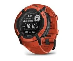 Išmanusis laikrodis Garmin Instinct 2X Solar, Juodos ir raudonos spalvų korpusas su raudonos spalvos dirželiu