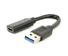 GEMBIRD A-USB3-AMCF-01 Gembird USB 3.1 AM į Type-C moterišką adapterio laidą, 10 cm, juodas
