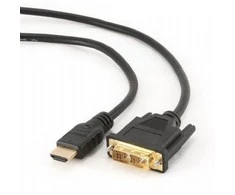 GEMBIRD CC-HDMI-DVI-0.5M Gembird HDMI-DVI kištukas-kištukas kabelis su auksinėmis jungtimis, 0.5m