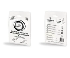 GEMBIRD CC-MUSB2D-1M Gembird dvipusis USB 2.0 AM į Micro-USB kabelis, 1 m, juodas