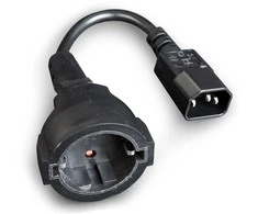 MicroConnect GEMBIRD PC-SFC14M-01 Gembird maitinimo adapterio laidas C14 vyriškas -> schuko moteriškas