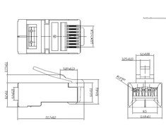 GEMBIRD PLUG6SP/10 Gembird ekranuotas modulinis LAN kištukas 30u, rinkinyje 10 vnt, tvirtas ir suvytas