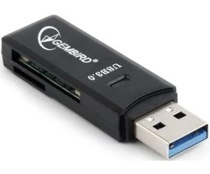 GEMBIRD UHB-CR3-01 Gembird kompaktiškas USB 3.0 SD/MicroSD kortelių skaitytuvas, lizdinė plokštelė