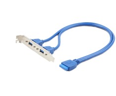 GEMBIRD CC-USB3-RECEPTACLE Gembird dviguba USB 3.0 jungtis ant laikiklio