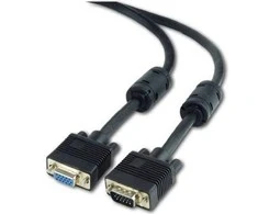 GEMBIRD CC-PPVGAX-6B Gembird Premium VGA-Ext. HD15m/HD15f dvigubai ekranuotas su 2 feritu, 6ft cbl, juodas