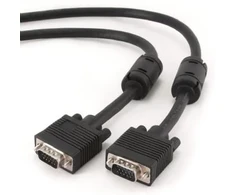 Gembird Premium VGA HD15M/HD15M dual-shielded, with 2 ferrite cores, 30 M cable, juodos spalvos Cablexpert