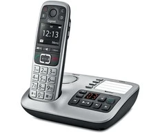 Gigaset E560A - DECT telefonas - Belaidis ragelis - Garsiakalbis - 200 įrašų - Skambintojo ID - Juodas,Sidabrinis