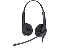 Jabra Biz 1500 Duo Laidinės ausinės, USB-A, Juoda