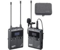 Mikrofono rinkinys - Godox UHF belaidžio prisegamo mikrofono komplektas (TX1/RX1, 96 kanalai, 514-596MHz)