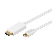 Goobay 1m Mini-DisplayPort/HDMI™ adapterio laidas [MAC arba kompiuteris, garso įrašas, auksu padengti kontaktai, su užraktu]