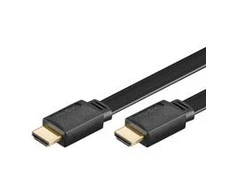 Goobay 3m didelės spartos HDMI plokščias kabelis su eternetu [4K (2160p), paauksuoti kontaktai, ARC]