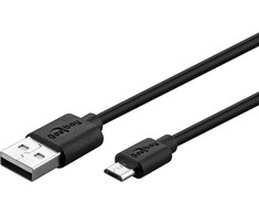 „Goobay Micro USB“ dvigubo įkrovimo rinkinys 2,4 A [juodas]