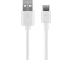 Goobay USB-C įkrovimo ir sinchronizavimo laidas, 1m, baltas