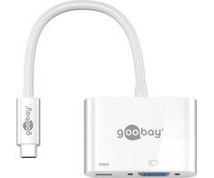 Goobay Universalus USB adapteris USB-C – VGA + USB-C Baltas (62107)