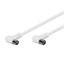 Goobay antenos laidas su kampinėmis jungtimis, 2,5 m, baltas