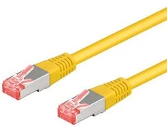 Goobay CAT 6 jungiamasis kabelis, S/FTP (PiMF), Geltonas - Kabelio ilgis 0,25 m