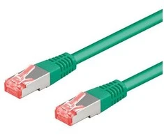 Goobay CAT 6 sujungimo kabelis, S / FTP (PIMF), žalias - kabelio ilgis 0,25 m