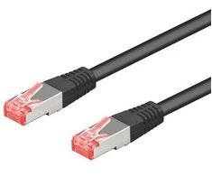 Goobay Kabelis LAN Patchcord CAT 6 S/FTP LSZH Juodas 0,25m