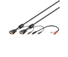 Wentronic Kabelis Goobay D-Sub (VGA) x2 - Jack 3.5mm x2 3m juoda (93969)