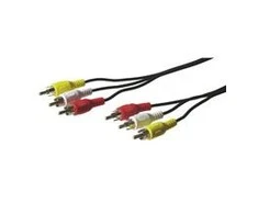Kabelis Goobay RCA (Cinch) x3 - RCA (Cinch) x3 2m juoda (50381)