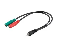 Goobay Kabelis 4 pin 3,5 mm stereo plug>2x3,5 m
