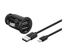 Įkroviklis Goobay Rinkinys įkrovimui automobilyje Apple Lightning (12W/2.4A)