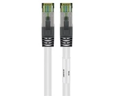 Goobay Goobay CAT 8.1 pleistras kabelis, S / FTP (PiMF), baltas, 2 m - LSZH be halogenų, varinis AWG 24 (55125)