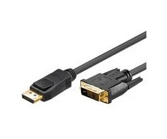 Goobay 3m DisplayPort/DVI-D adapterio laidas [auksuoti kontaktai, ekrano prievadas su užraktu]