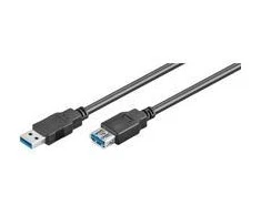 Goobay 3m USB 3.0 SuperSpeed prailginimo laidas, juodas [USB 3.0 kištukas (A tipas) > USB 3.0 lizdas (A tipas)]