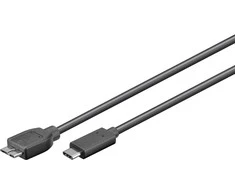 Goobay | Apvalus kabelis | USB-C į micro-B 3.0 laidas | 67995 | mikro-B 3.0 | USB-C (vyriškas)