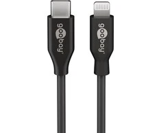 Goobay Lightning - USB-C laidas, 0,5 m, juodas