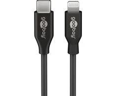 Goobay | „Lightning“ USB-C įkrovimo ir sinchronizavimo laidas | Apvalus kabelis