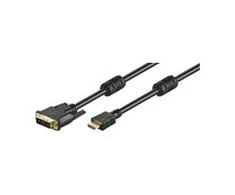 „Goobay“ | DVI-D/HDMI kabelis, padengtas auksu | DVI-D kištukas „Single-Link“ (18+1 kontaktų) | HDMI kištukas (A tipo) | HDMI į DVI-D | 1,5 m