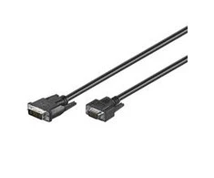 Goobay 50990 DVI-I/VGA Full HD laidas, nikeliuotas, 2 m, juodas