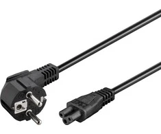 Goobay maitinimo kabelis Maitinimo kabelis (įžeminimo kontaktas) kampuotas, 3 m, juoda - Kabelio ilgis 3 m
